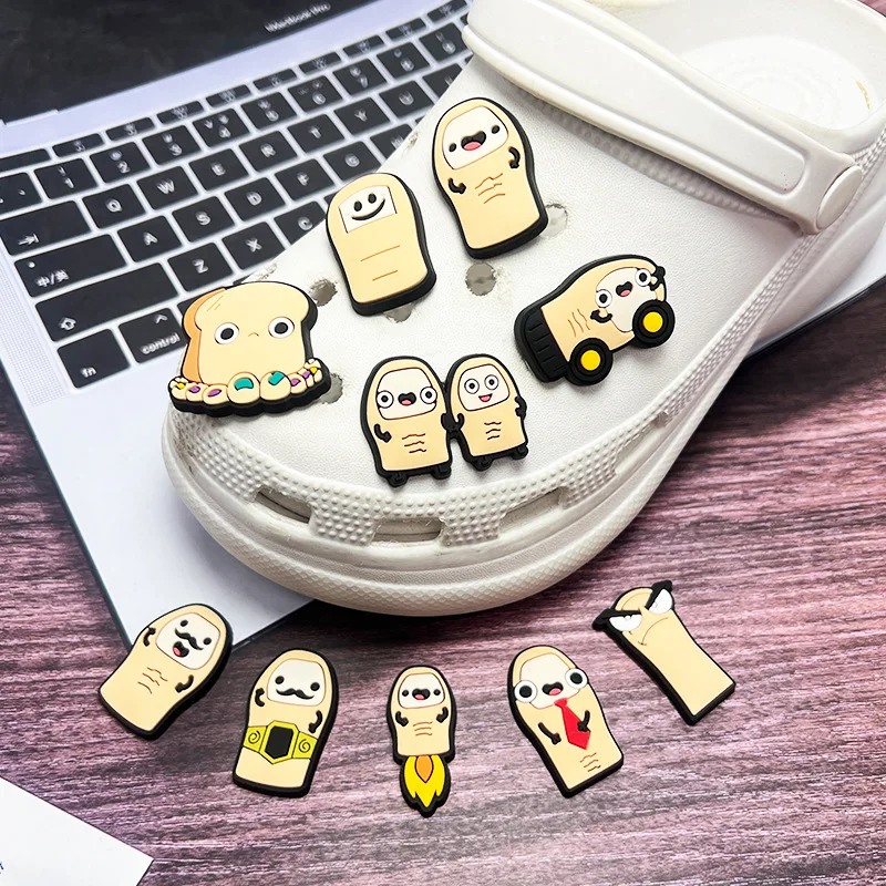 

1-10pcs Hot Sale Funny toe Cartoon Hole shoe buckle Shoe Accessories Decorations Fit Wristband Charm Party Present