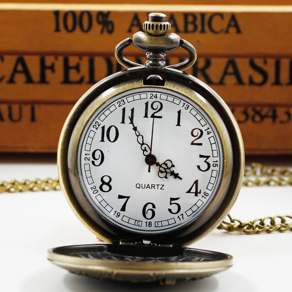 خمر العتيقة ريترو كاوبوي الشرير كوارتز ساعة الجيب الرجال ريترو جيب فوب ساعة سلسلة ساعة عيد ميلاد هدية الكريسماس #3