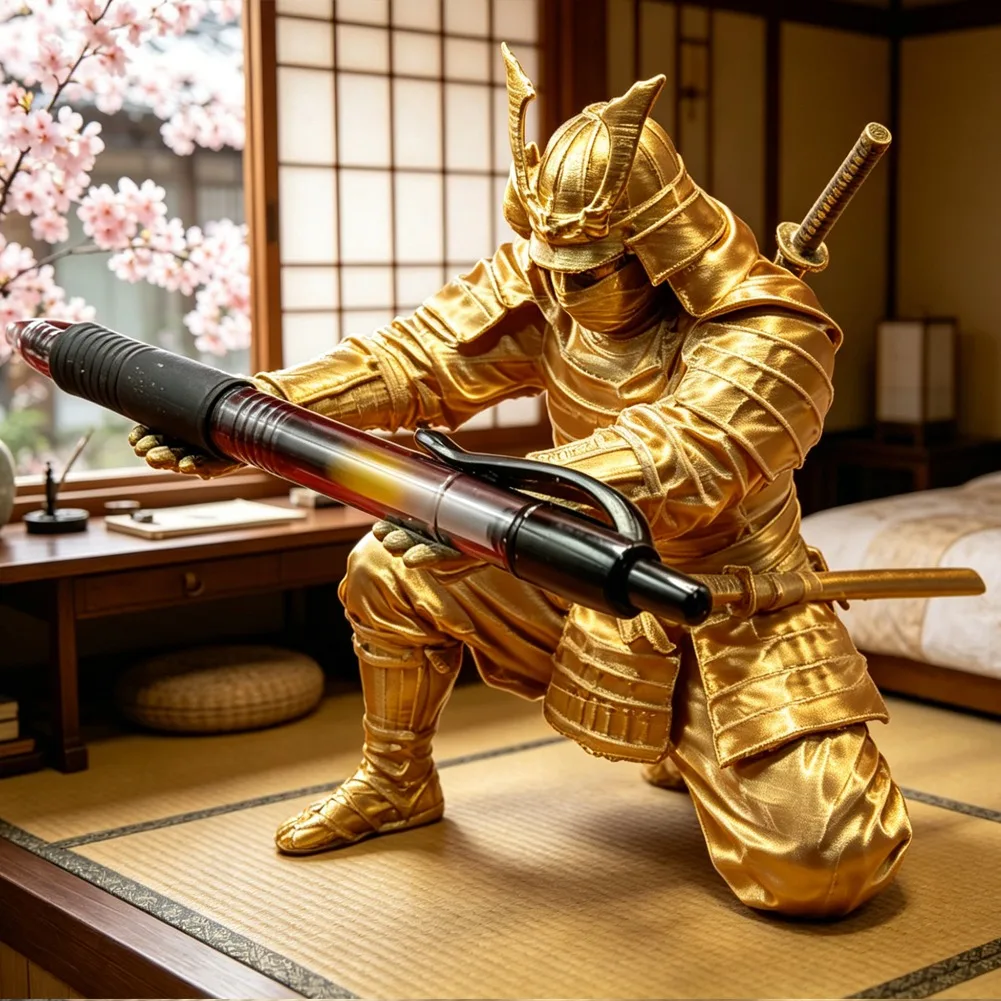 Creative Samurai Pen Holder Japanese Warrior Pencil Rack 3D Printed Stationery Organizer Stand Office Ornament Desk Decor Gift image 4
