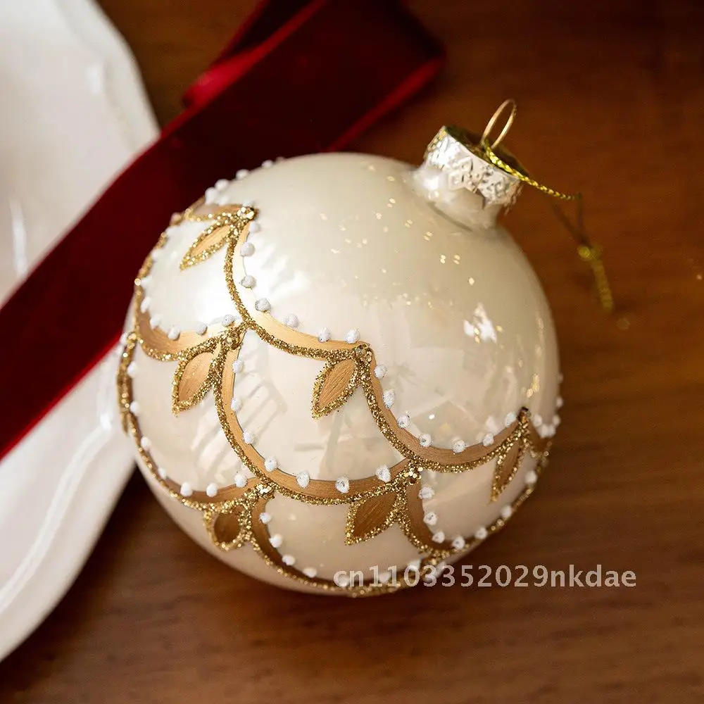 8cm Christmas Glass Ball Christmas Decorations Christmas Tree Decorative Ball Pendant