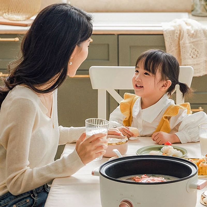 التدفئة الكهربائية إناء/ قدر صغير 3 لتر متعددة الوظائف طباخ كهربائي عنبر المنزل الكل في واحد وعاء