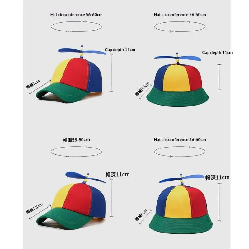 Neue Frühlings- und Herbst-Bambus-Libellen-Propeller-Baseballkappe im modischen Color-Block-Design – Outdoor-Sonnenschutzhut – Detail 12