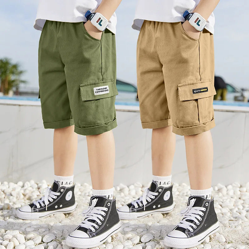 

Summer Cotton Pants New Japanese Children's Clothing Boys' Baby Children and Teens Pants Multi-Color Overalls Shorts Middle Pant