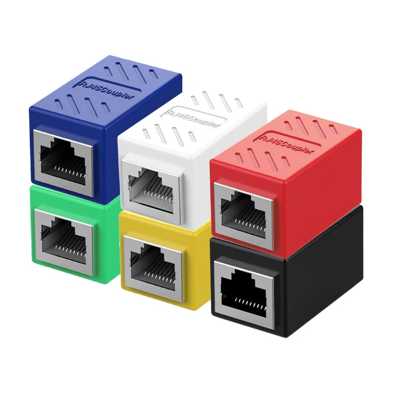 Ethernet Cable Extender, RJ45 cat 5 cat 6 cat6a Coupler, Extender Connector - Ethernet Coupler Female to Female RJ45 Connector