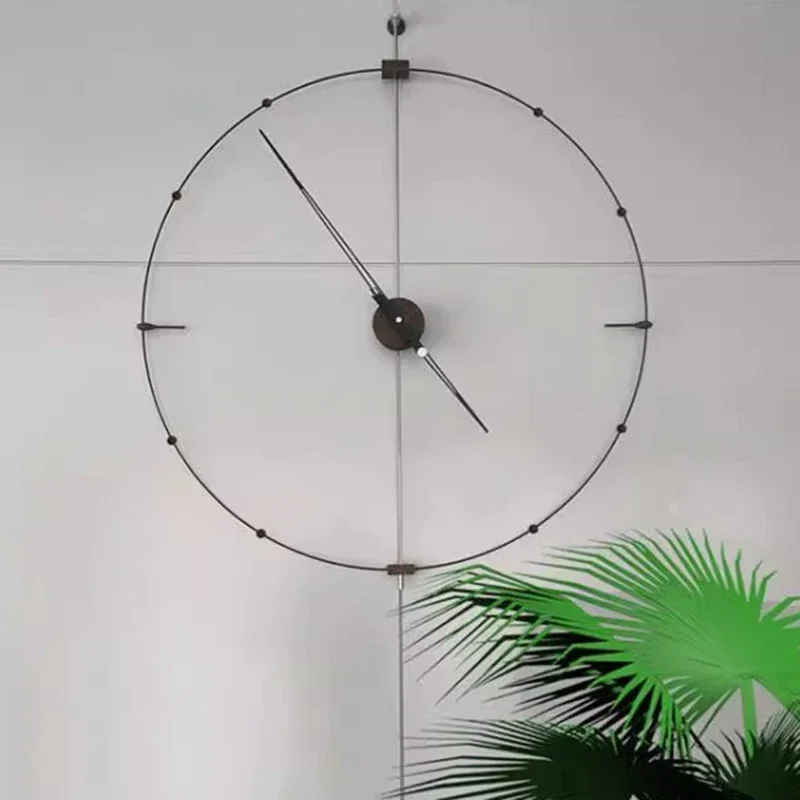 

Silent Aesthetic Wall Clocks Nordic Large Minimalist Restaurant Round Wall Watch Living Room Relogio De Parede Home Decoration