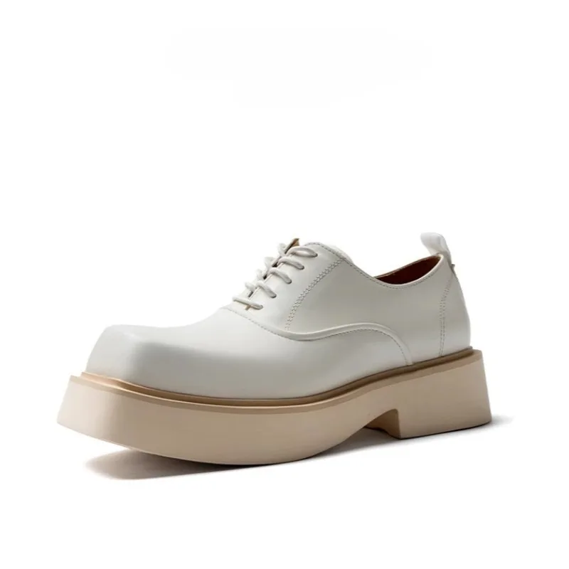 

Высококачественные оксфорды из натуральной коровьей кожи, рабочие туфли дерби, мужские повседневные кожаные туфли в британском стиле, увеличивающие рост