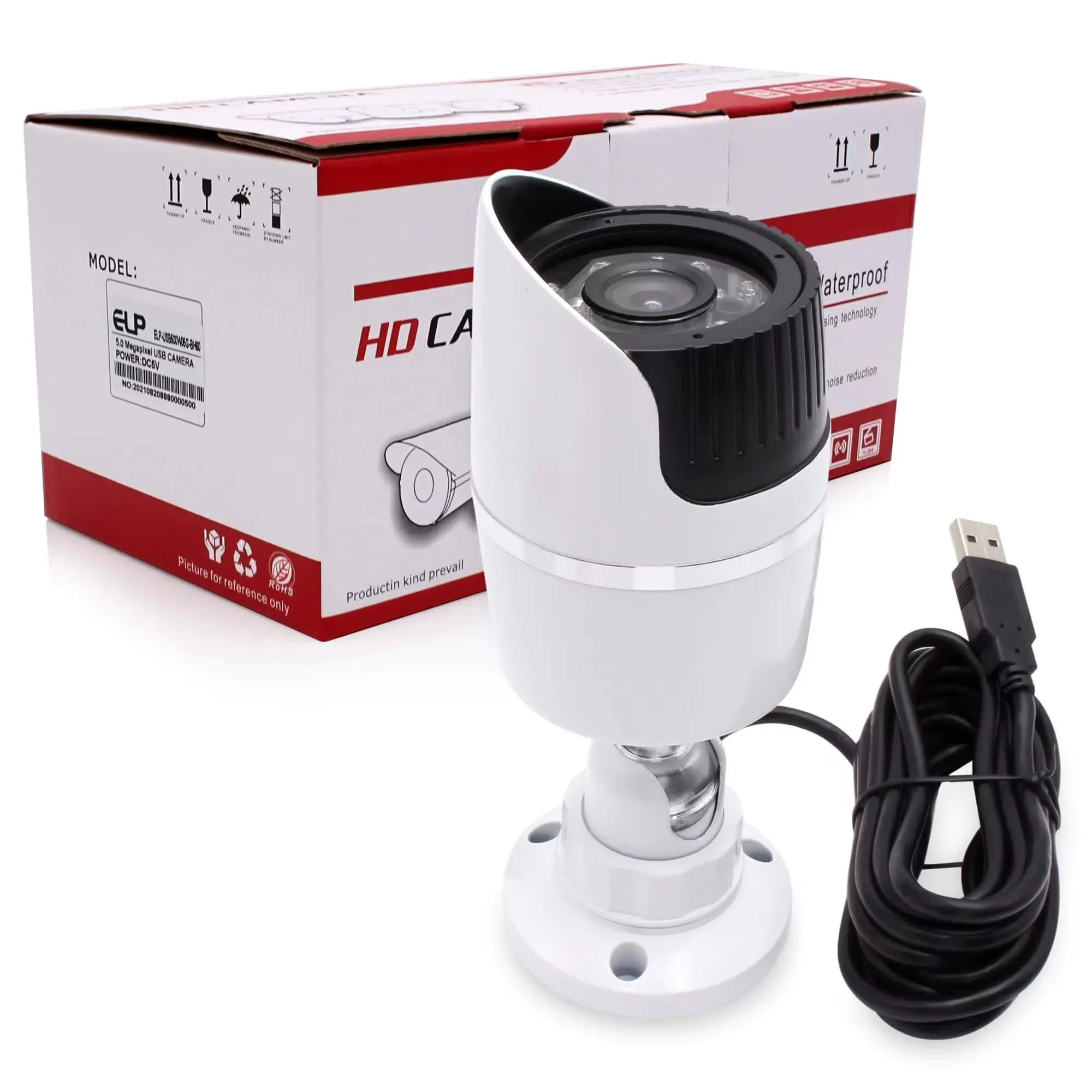 SVPRO Waterproof USB Webcam 5MP CMOS OV5640 Outdoor CCTV Security Video Camera IR Leds Infrared Night Vision Bullet Camera USB