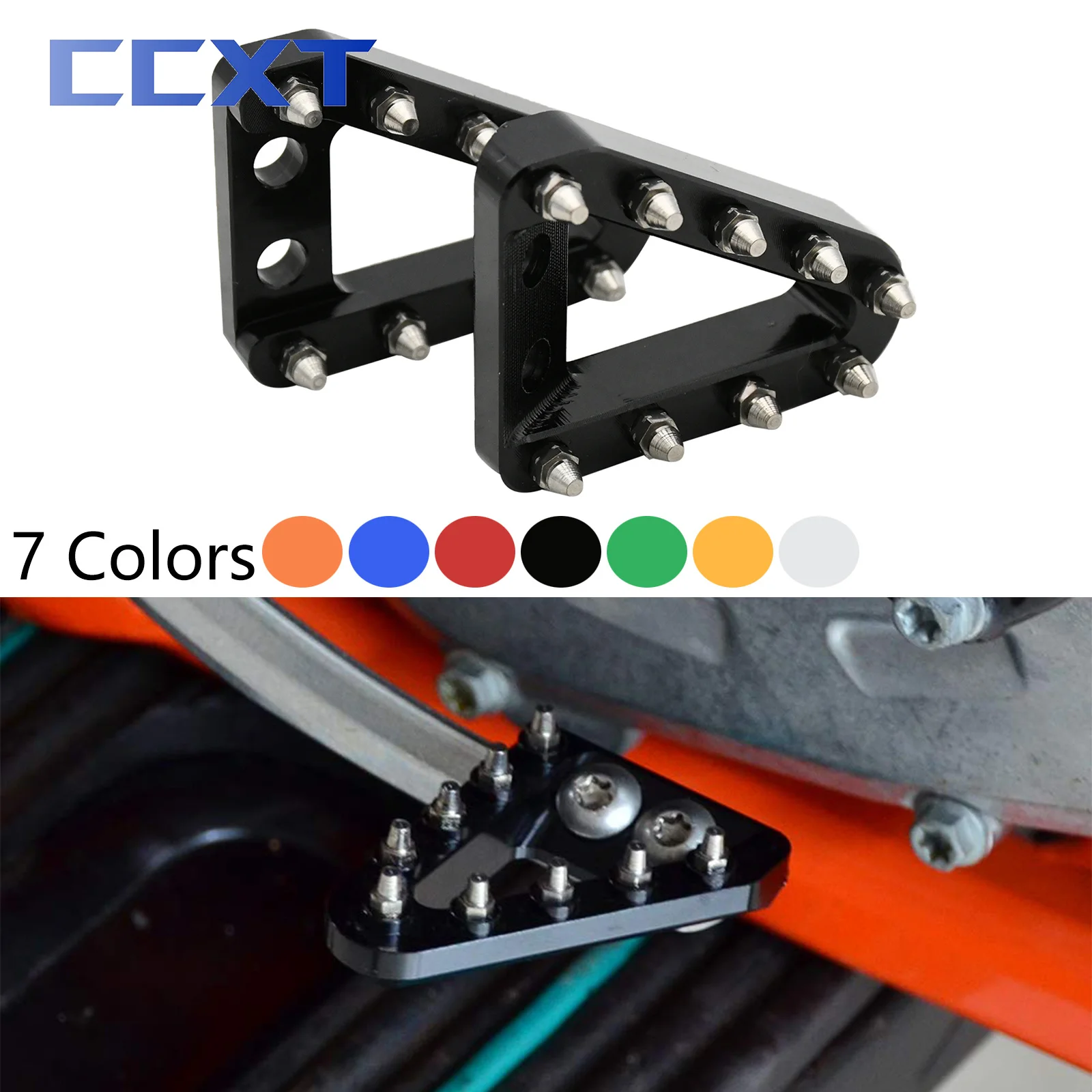 CNC Rear Brake Pedal Lever Step Plate Tip For KTM SX SXF XC XCF XCW EXC EXCF Six Days For Husqvarna TC TE TX FC FE FX 2008-2023