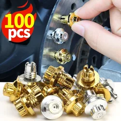 100~10PCS Car Hub Screw Caps Wheel Hub Decorative Plastic Flat Head Screws Anti Rust Protection Cover Hub Styling Accessories