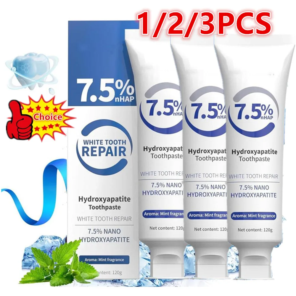 1/2/3Pcs Hydroxyapatite Toothpaste for Advanced Enamel Protection Tooth Strengthening Fresh Breath Deep Cleaning Care Toothpaste