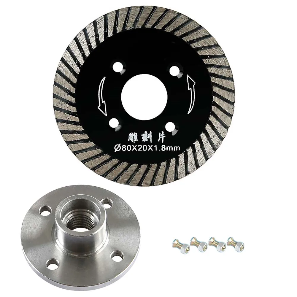 80mm Turbo Carving Disc Cutting Blade Saw Blade Ceramic Tile Marble Granite Cutting Disc Circular Disc Cutter Power Tools