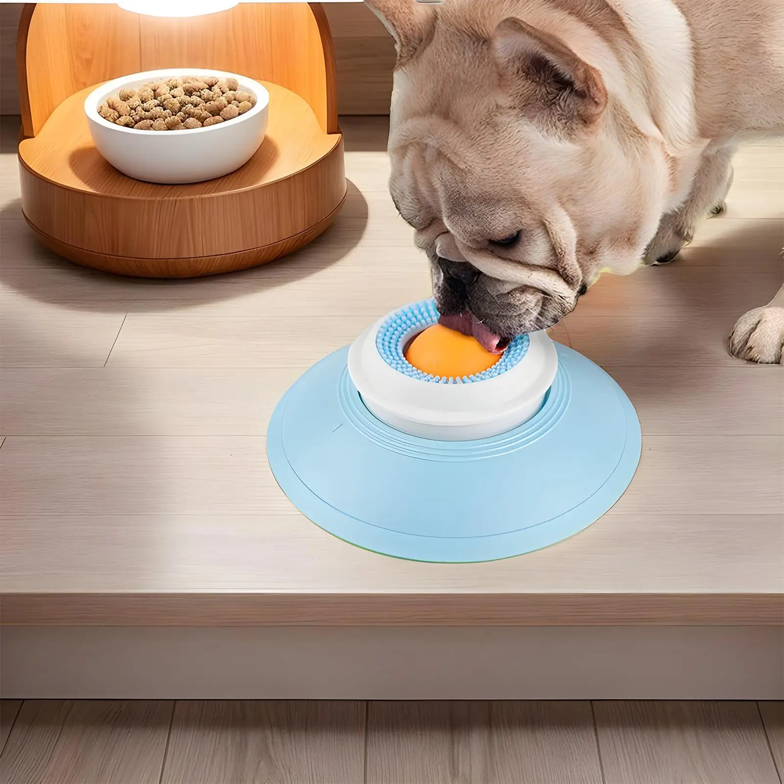 Pet Licking Bowl Dog Slow Feeder with Suction Cup Anti-Choking Snuffle Pet Calming Mat Pet Tongue Cleaning and Smell Toy