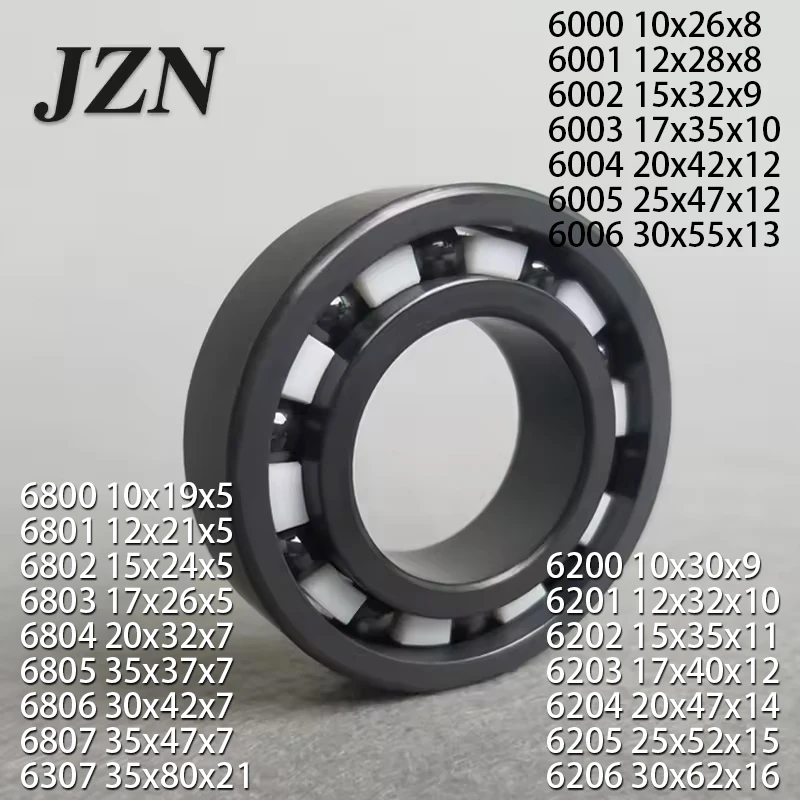 6000 6001 6002 6003 6004 6005 6006 Silicon nitride ceramic bearings,zirconia bearing 10*26*8 12*28*8 15*32*9 17*35*10 20*42*12mm