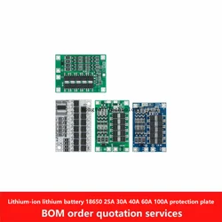 3S 4S 5S Li-ion Battery 18650 Charger Module 25A 30A 40A 60A 100A 11.1V 12.6V Protection Board Balanced for Electric Drill Motor