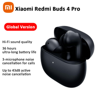 Global Version Xiaomi Redmi Buds 4 Pro Earbuds 43dB Hybrid ANC 36 Hours Long Battery Life 3mic Noise Wireless Bluetooth Earphone