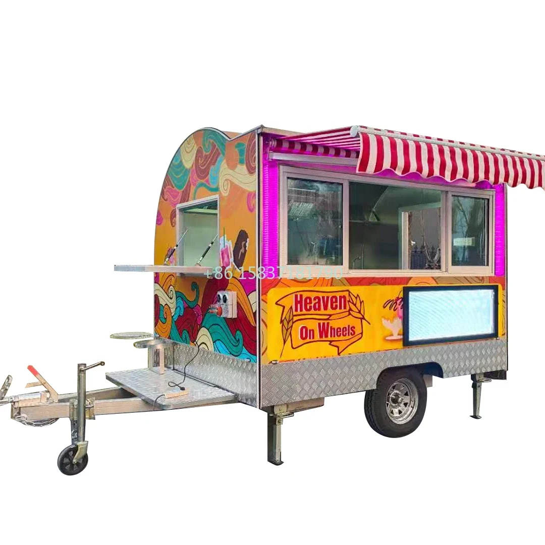 

Top Quality Food Cart China Street Dining Car Trailer Ice Truck Food Trailer Restaurant Fast Food Truck Machine Price for Canada