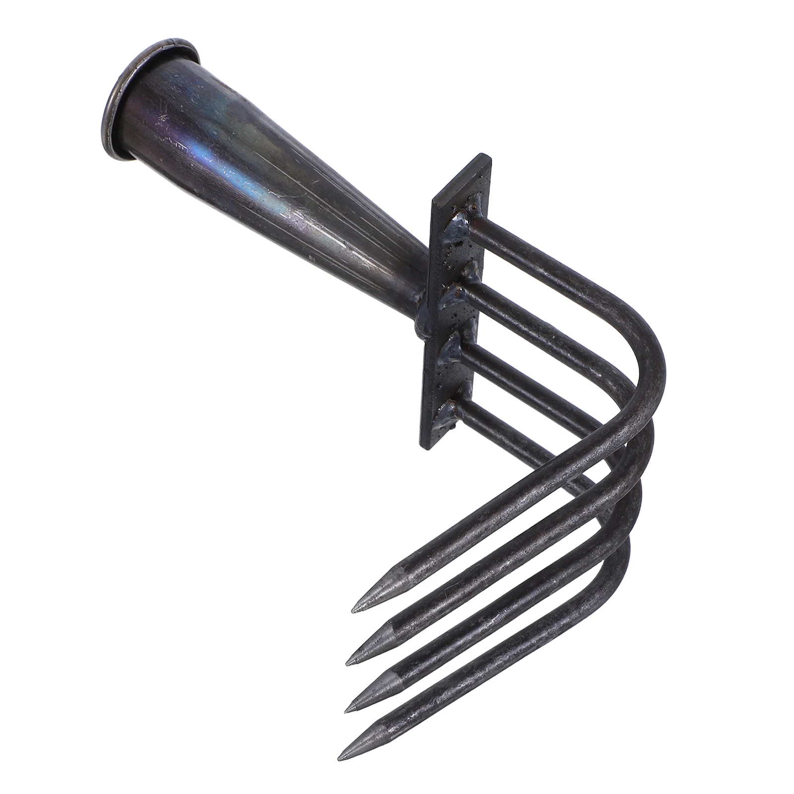 1 قطعة رئيس لحديقة الحديقة ساحة الثقيلة المنغنيز الصلب استبدال اليد أشعل النار المشهد أداة مشط معدني صغير للأوراق