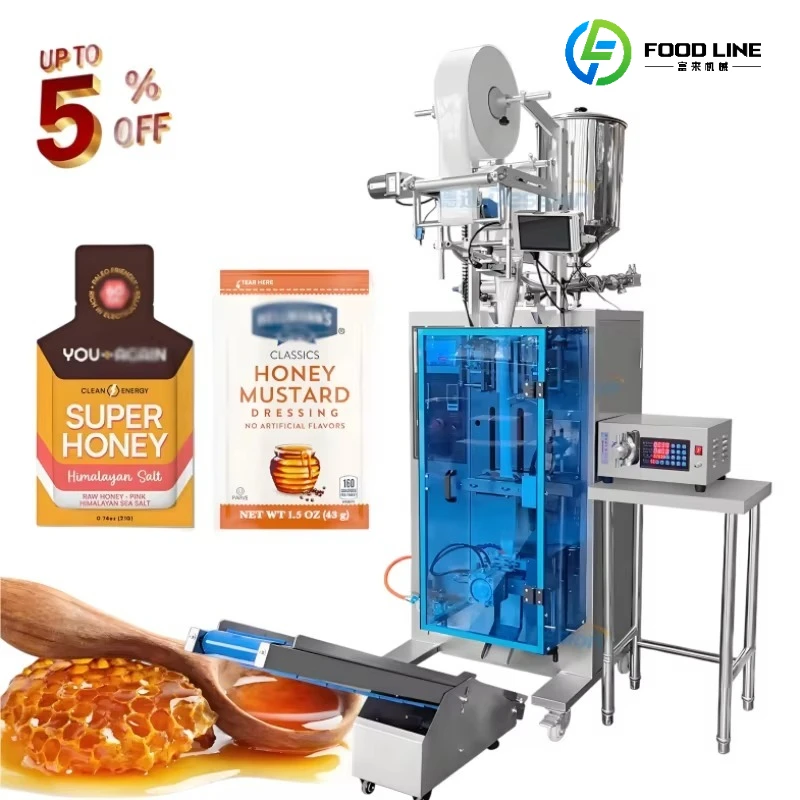 Low Price Automatic Irregular Sachet Honey Packing Machine Syrup Viscous Liquid Bag Packaging Sealing Machine for Small Business