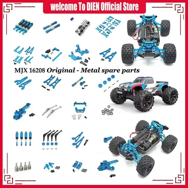 Mjx Hyper Go 16207 16208 16209 16210 Metal Front and Rear Suspension Arm Steering Cup Link Rod Set 1/16 RC Car Upgrade Parts