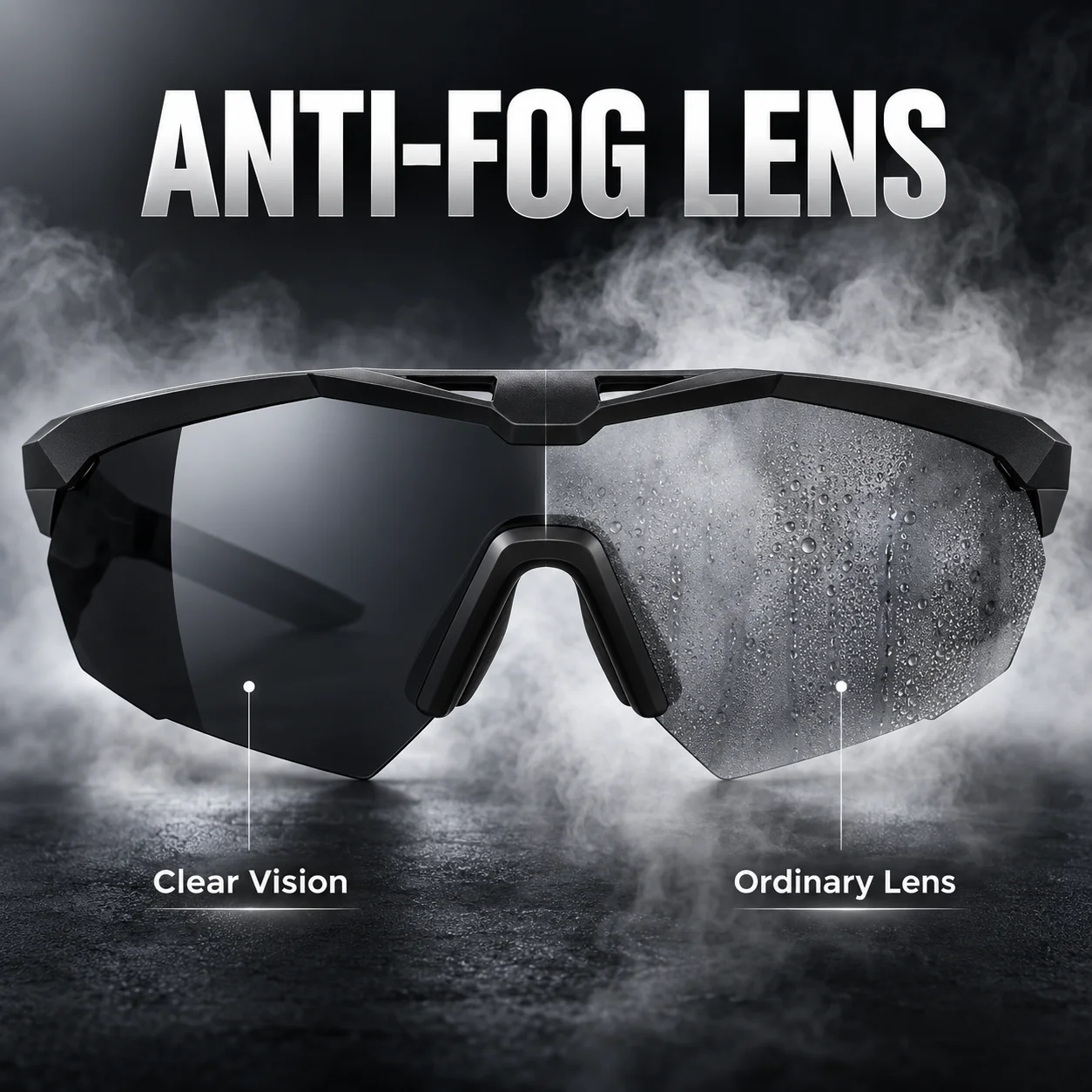 Tactical Anti-Fog Goggles Impact Resistant Outdoor Protective Eyewear with Myopia Insert for Sports Cycling Hiking Protection