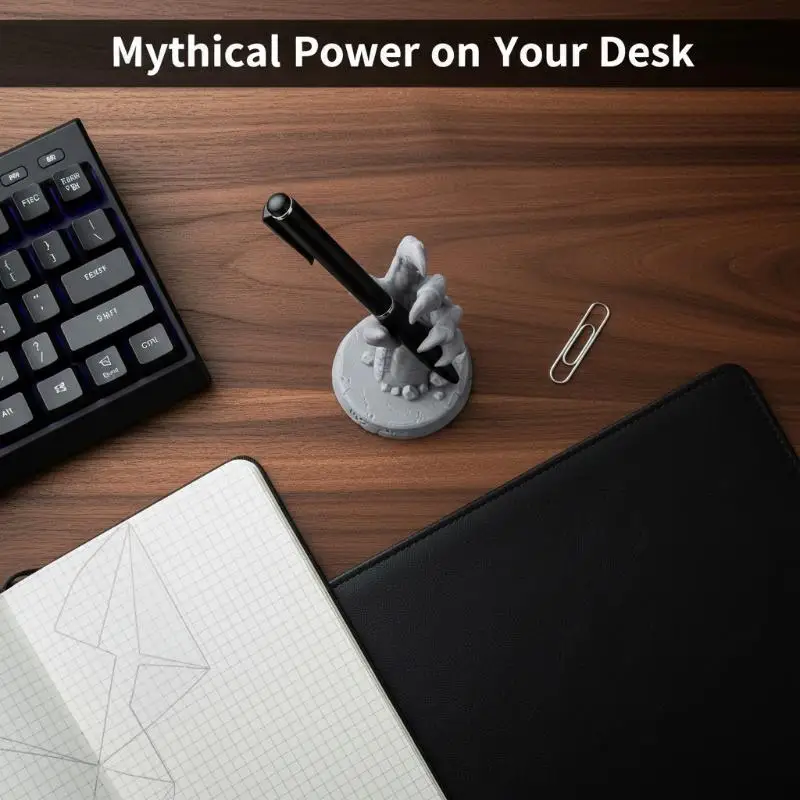3D Print Dragon Claw Pen Holder Stylish Desk Organizational Accessory For Office