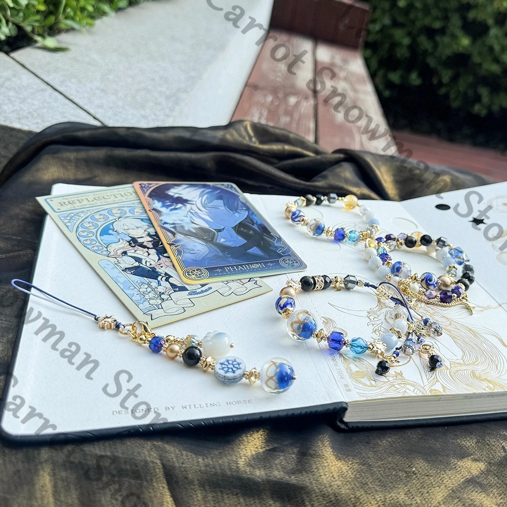 Phainon Impression Bracelet Honkai: Star Rail 동료 파생 제품 천연석 팔찌 쥬얼리 휴대폰 체인