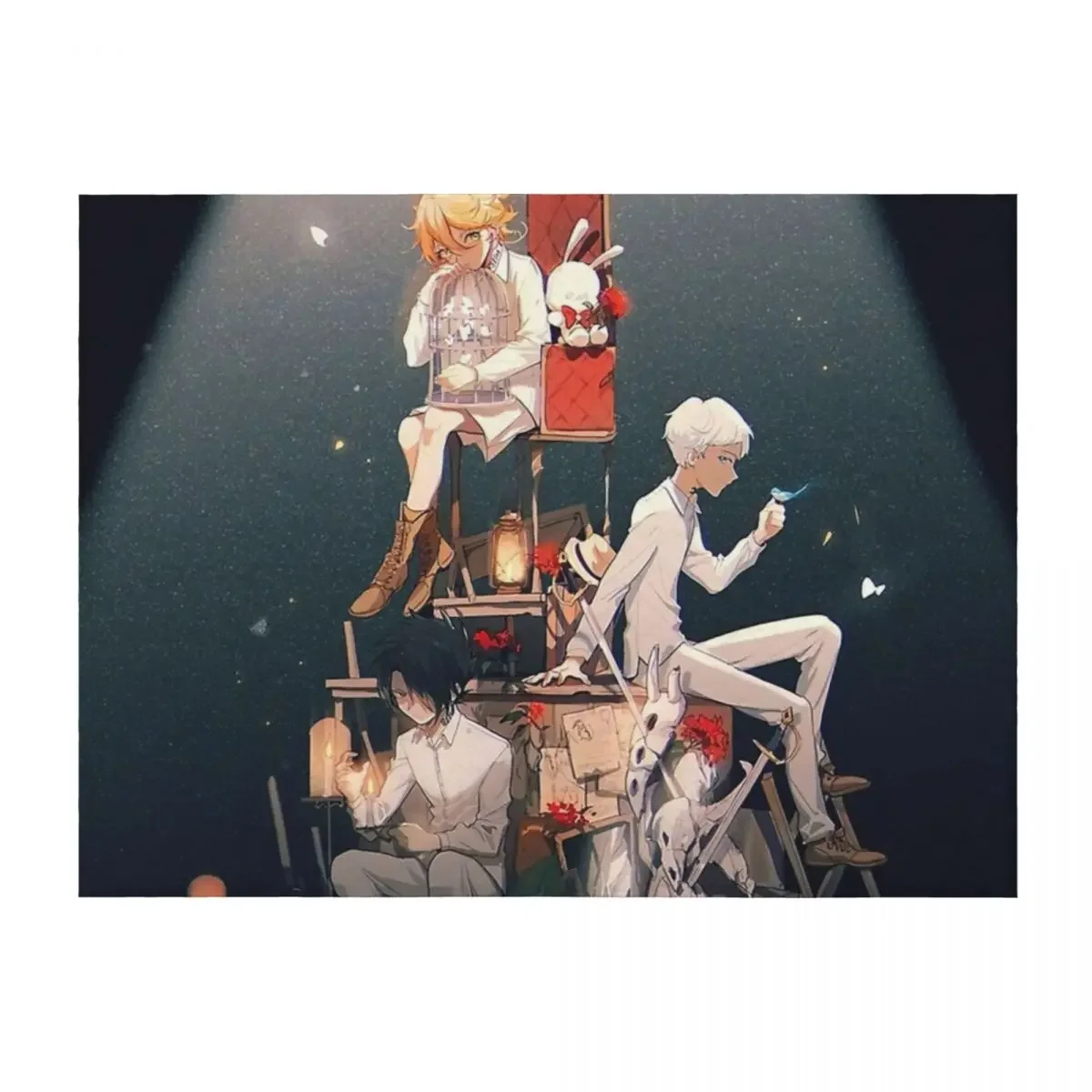 

Best Anime The Promised Neverland Throw Blanket Kid'S anime Bed linens Baby Blankets