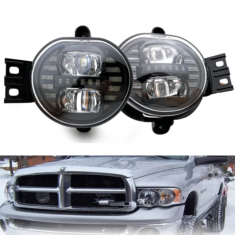 

Сменные светодиодный Противотуманные фары для Dodge Ram 1500 2002-2008 2003-2009 Ram 2500/3500, противотуманные фары подходят для 2004-2006 Durango светильник для грузовиков