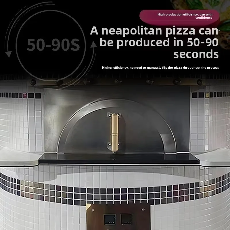 Large Napoli Pizza Oven Outdoor Brick Baking Machine Arched Fire Mouth Easy Wood Loading Napoli Style Pizza Shop Bulk Supply