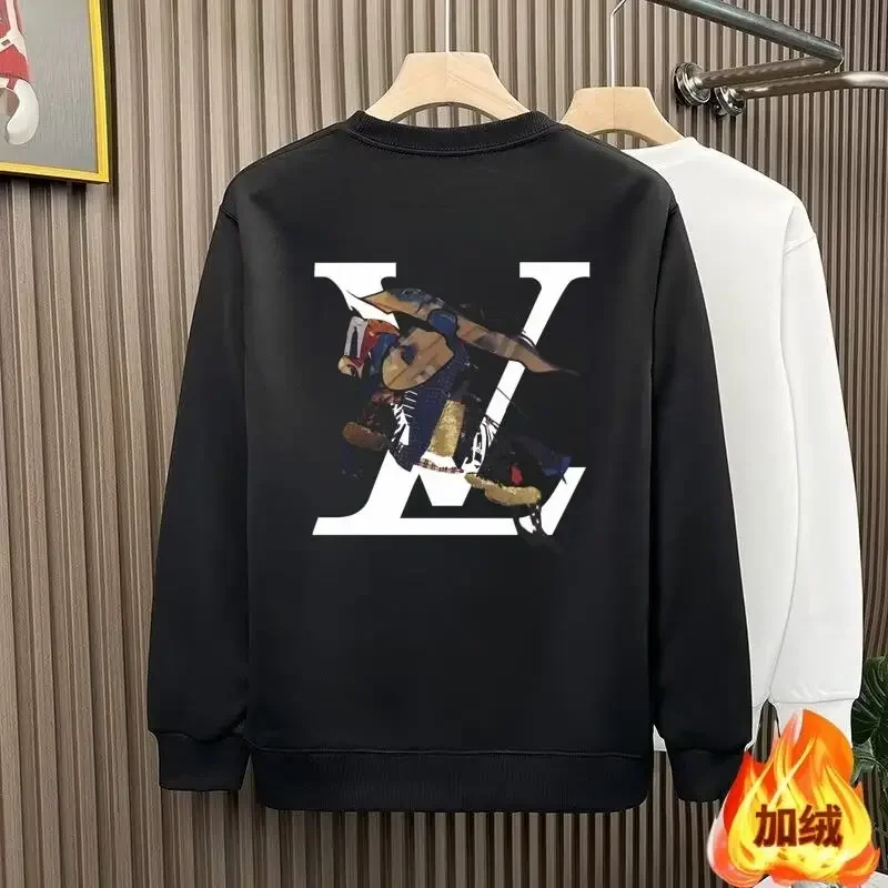 

A New Autumn Collection of Round-neck Printed Hoodie with Letters, Casual, Fashionable and Warm Pullover