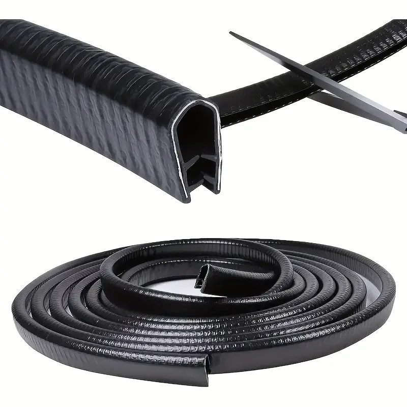 1PC Car Anti-Collision U-Shaped Sealing Strip Adhesive Free Door Anti-Collision Strip Scratch And Scratch Resistant Strip