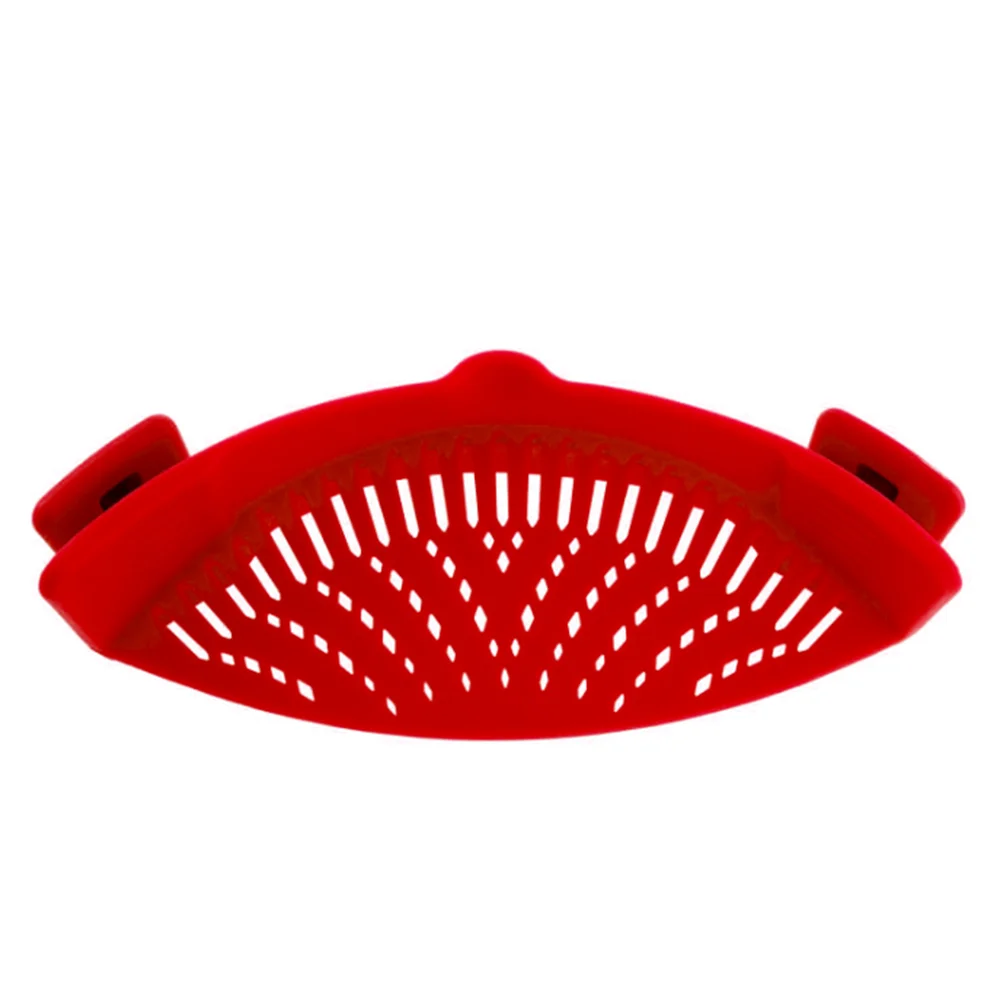 

Silicone Silicone Kitchen Clip Pan Drain Rack Bowl Funnel Rice Pasta Vegetable Washing Colander Draining Excess Liquid Univers