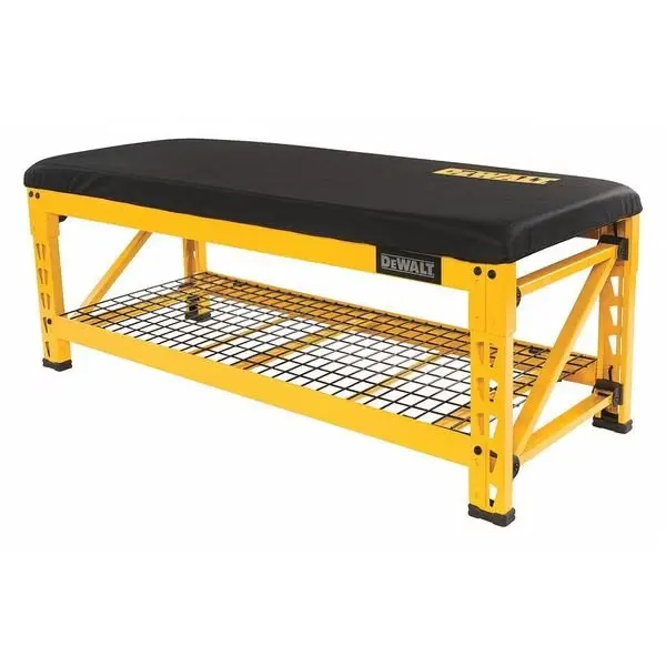 Garage Bench, with Wire Storage Shelf