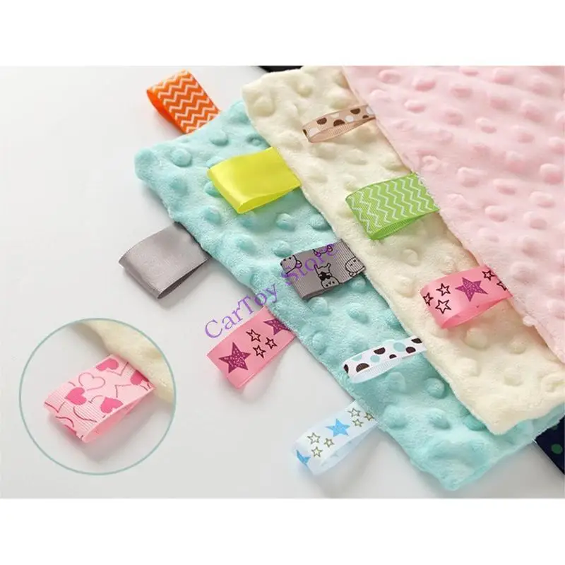 

634F Baby Appease Towel Soft Soother Teether Infants Comfort Sleeping Nursing Cuddling Square Sensory Security Blanket
