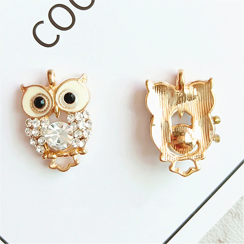 10 قطع أنيقة البومة قلادة سحر سبيكة DIY مستلزمات صناعة المجوهرات لقلادة سوار المفاتيح اكسسوارات الديكور