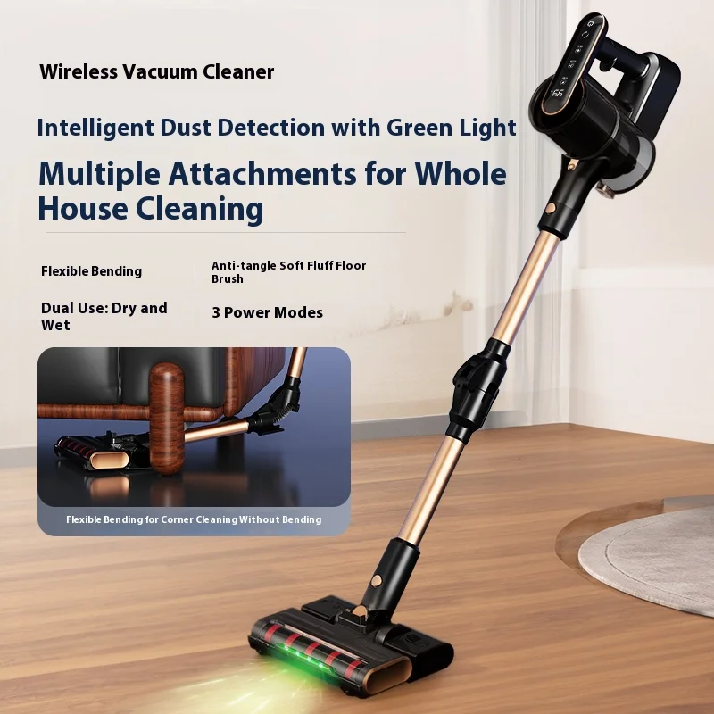 24V Foldable Cordless Vacuum Mop Combo - 2-in-1 Sweep & Mop with LED Display & Water Tank