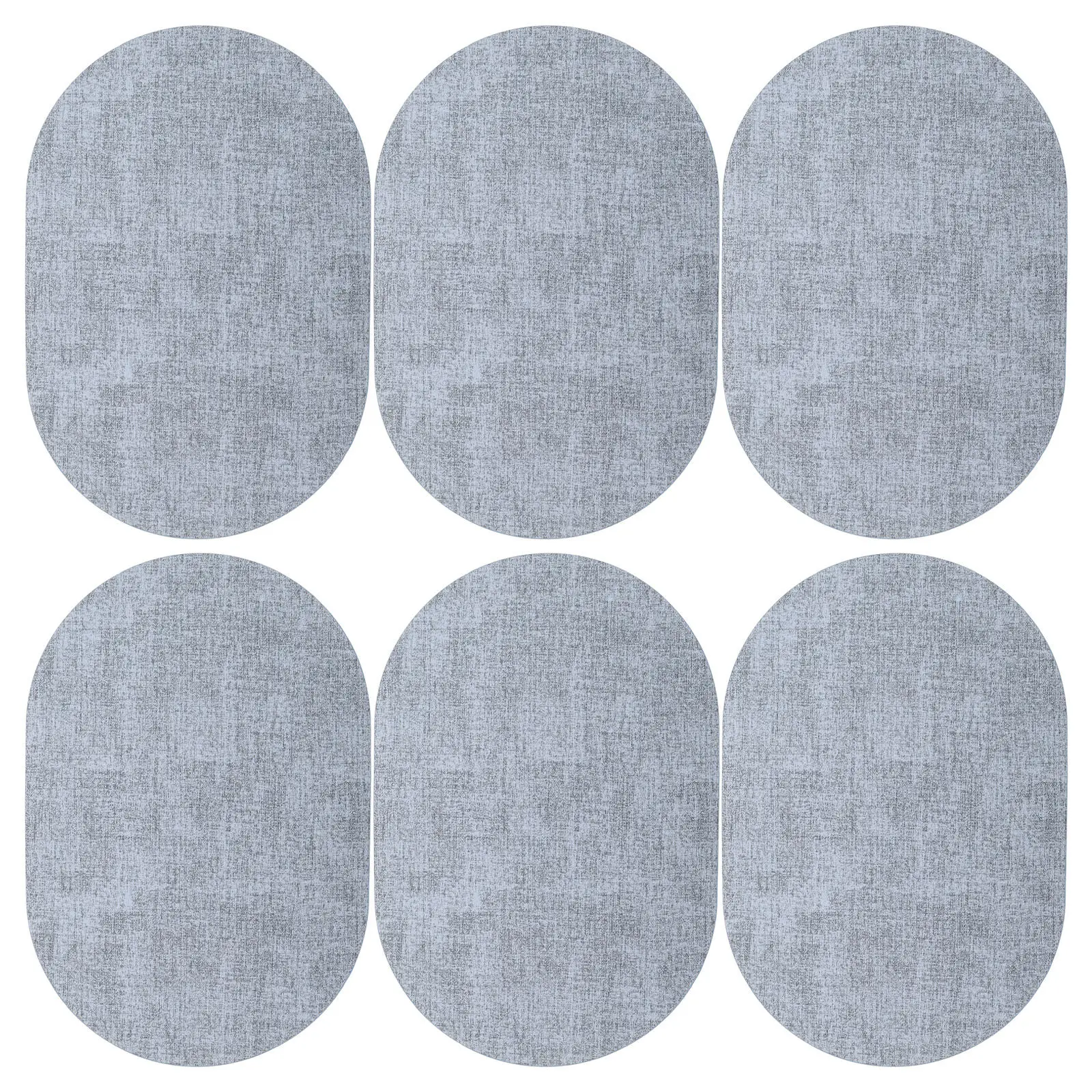 6Pcs Dining Table Mats Solid Color Waterproof Oil Resistant Heat Insulation Dining Table Protector Pads Elegant Design for Home
