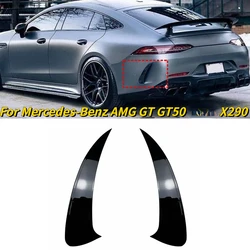 New Rear Bumper Spoiler Air Vent Cover Side Canard For Mercedes-Benz AMG GT GT50 X290 Sedan Car Styling Glossy Black
