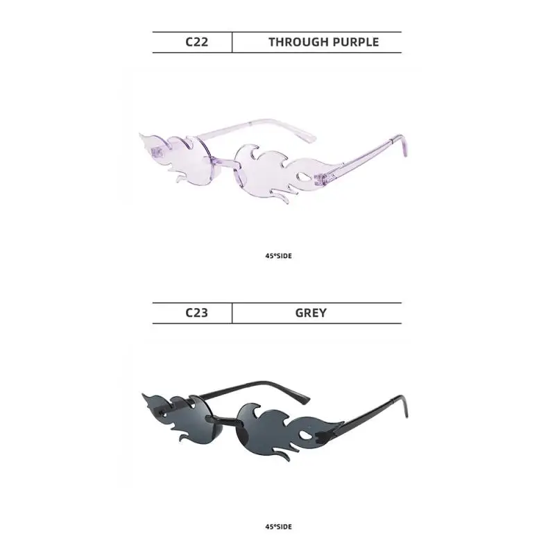 Модные солнечные очки в виде огненного пламени, узкие солнечные очки без оправы в стиле ретро, уличная одежда с защитой от УФ-лучей 400, винтажные очки для глаз, популярное уличное Велосипедное оборудование