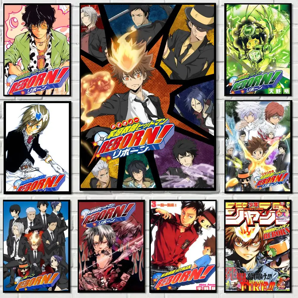 HITMAN REBORN! Anime Shonen Poster Self-adhesive Decal Living Room Bedroom Party Bar Decor Moisture-proof Fade-resistant