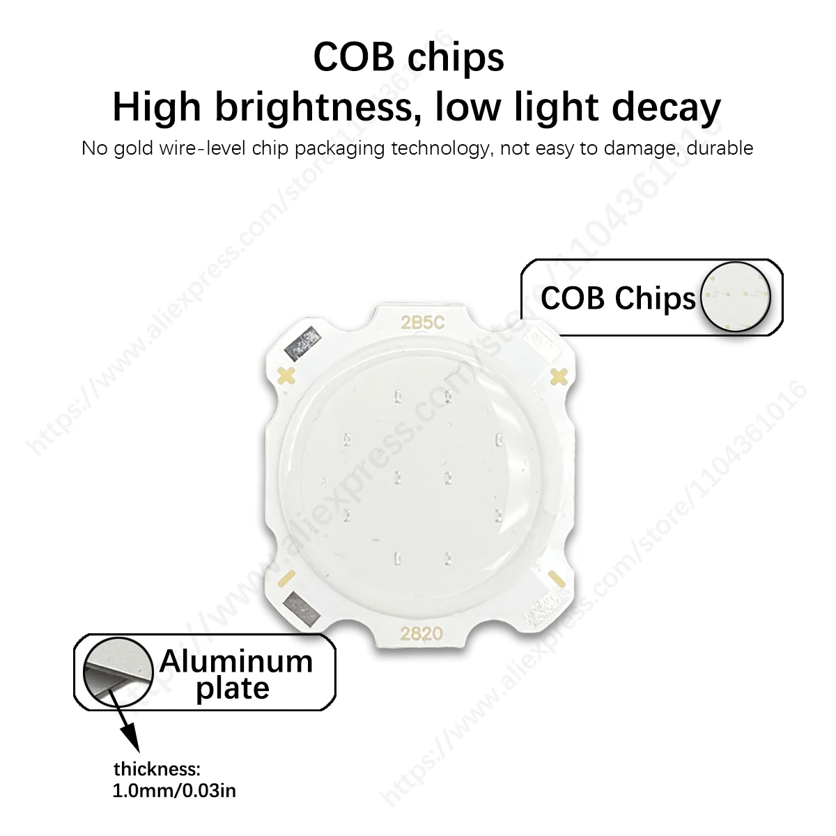 High CRI  COB Chip 3W  5W 7W  Red light pink light blue light green light Star Board For DIY Bulb Track Light Downlight