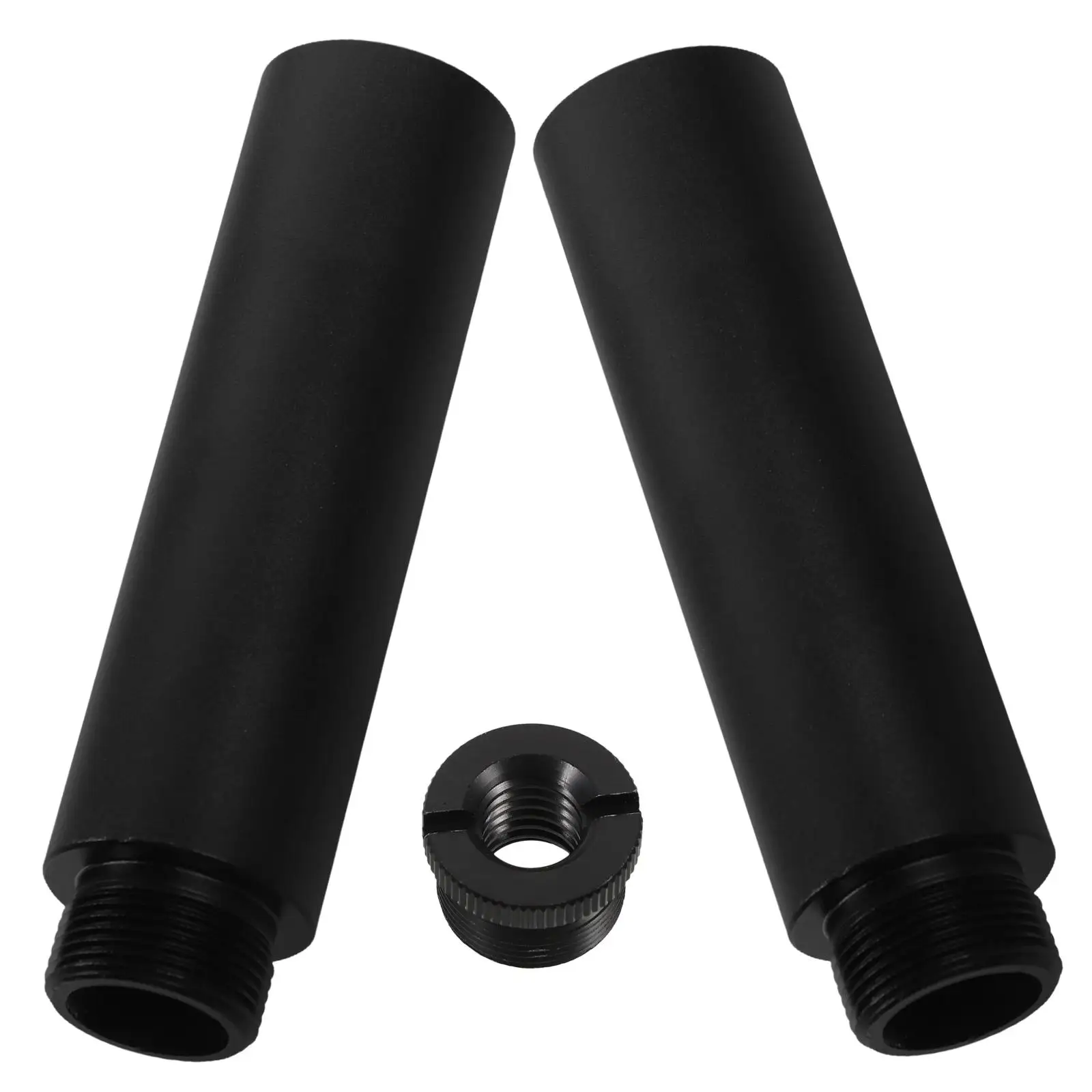 

1 set Mic Stand Extension Tube Black Aluminum Alloy Set 5/8x3/8 Adapter Desk Stand Microphone Boom Arm Live Recording Kit