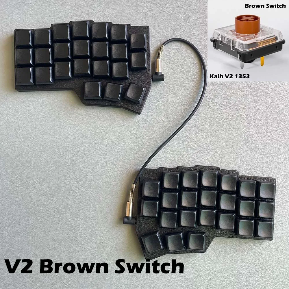 CHOC Corne Laag profiel gesplitst mechanisch toetsenbord Bedraad Hot-swap Kaih Chocalate V1/V2 Schakelaar Bedraad RGB VIAL Programmeerbaar