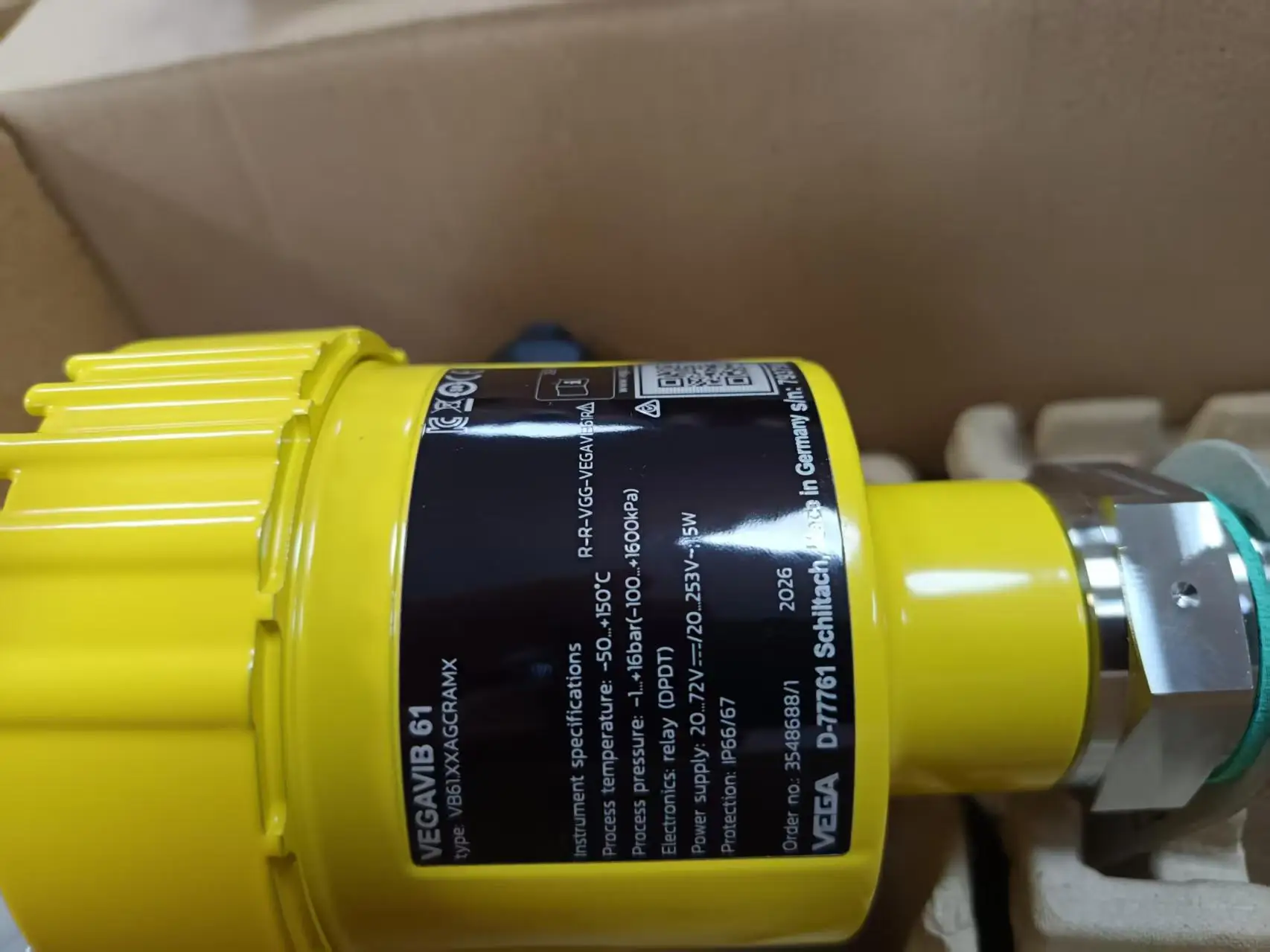 100% Original for VEGAVIB 61 Vibrating Level Switch for Granulated Bulk Solids Powders Silos Single-Rod Design 316L