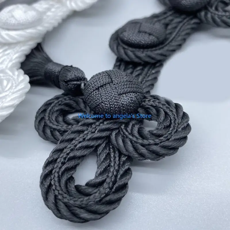 

X4YC Традиционная пуговица с тремя листьями и бахромой Изысканные пуговицы Cheongsam для женщин