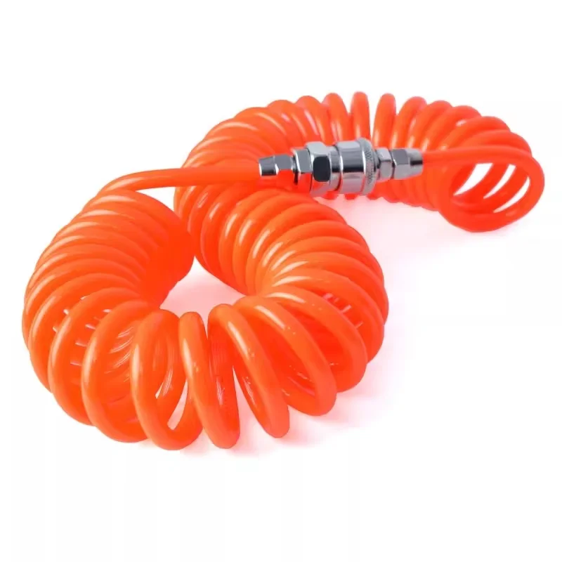 Telescopic Spring PU Air Pipe Hose 8*5 Spiral Tube Air Duct for Air Compressor Multiple Length Options 1/3/6/9/12 Meters