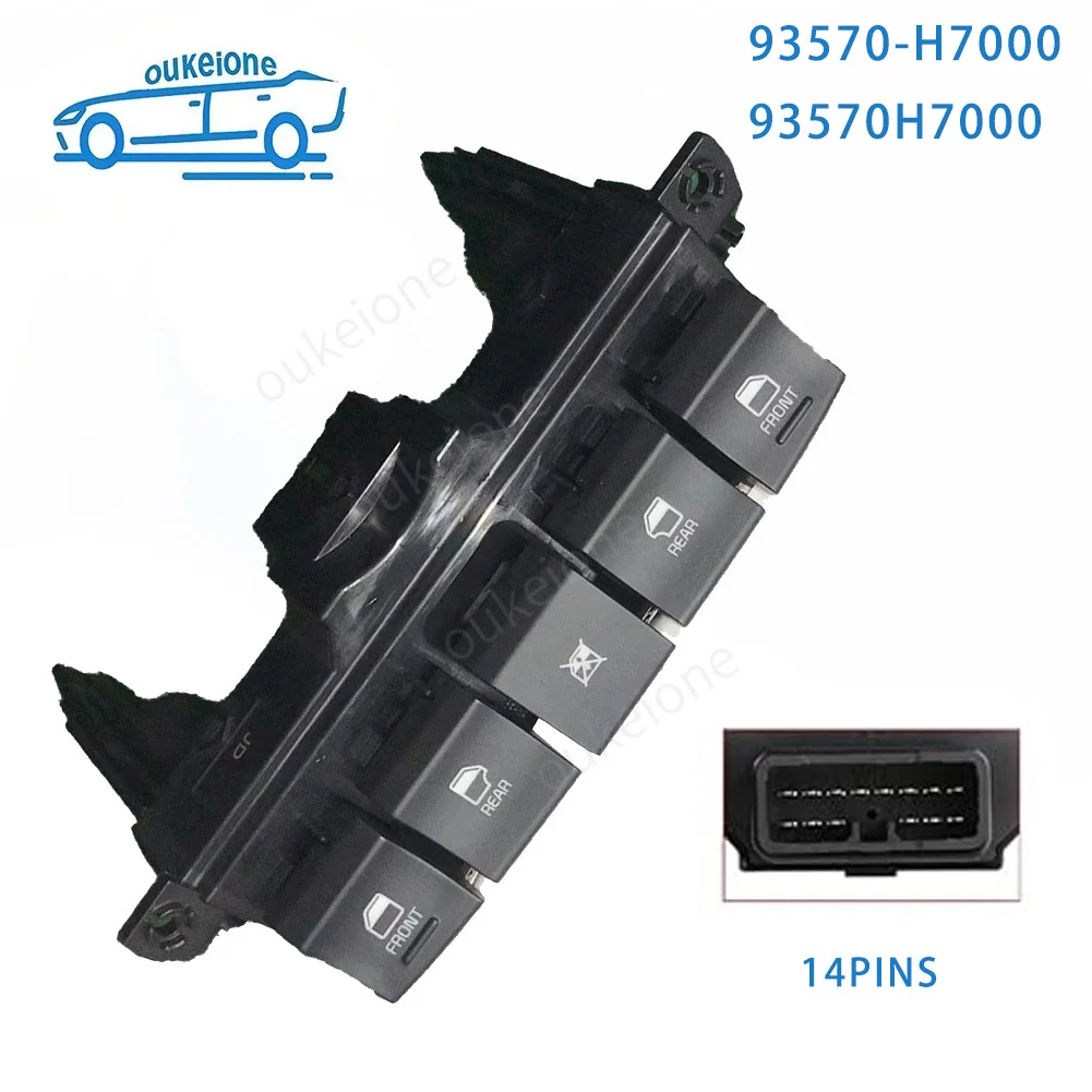 93570-H7000 Electric Master Power Window Control Switch Door Glass Lifter Button for Kia Soluto pegas 93570H7000 Car Parts