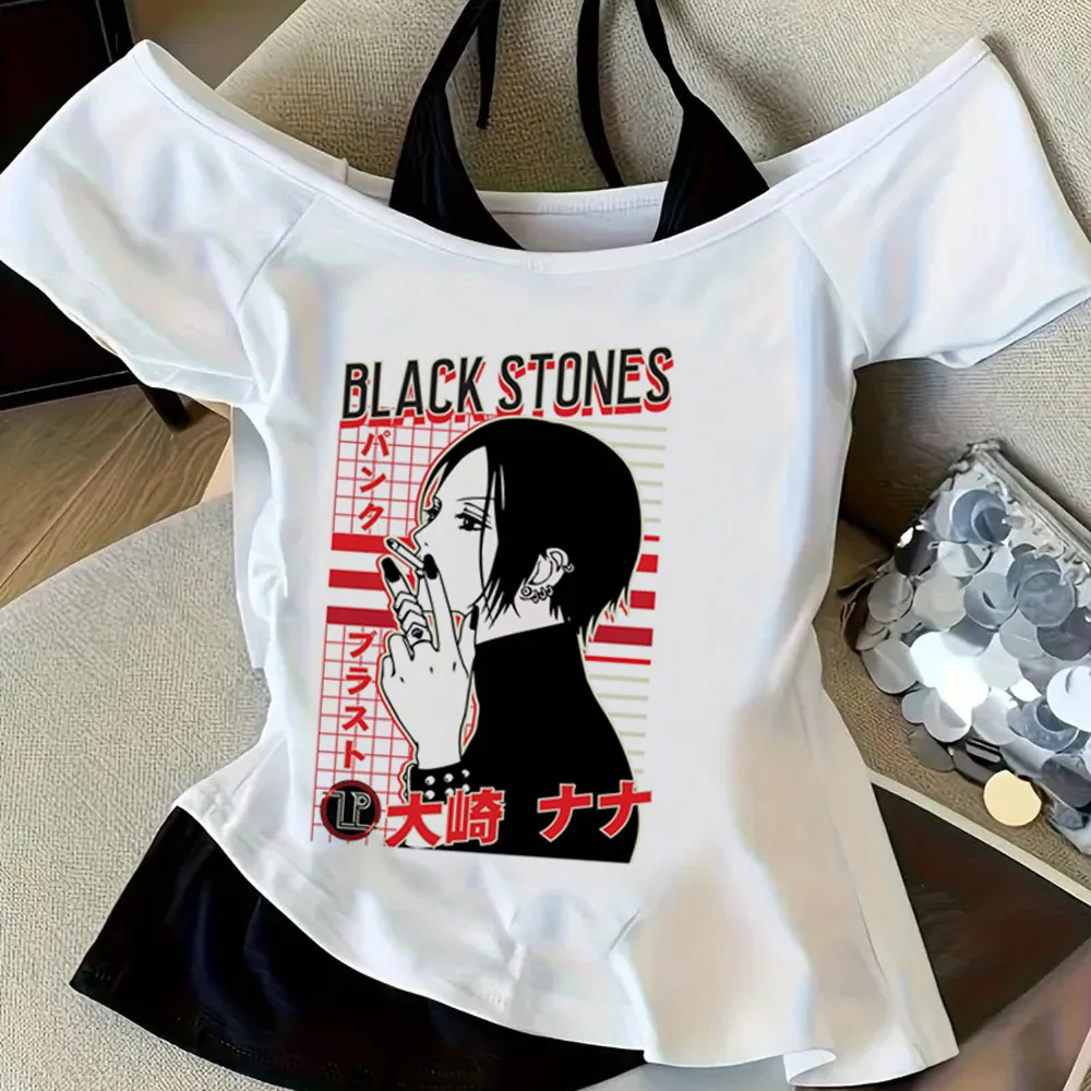 Nana Anime crop top shoujo y2k gyaru emo cutecore scene  t-shirt cutecore anime party vintage cheap view 5