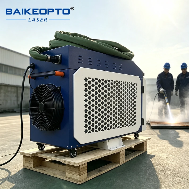 2000W fiber laser cleaning machine, rust removal, paint removal, oxide layer removal, industrial-grade metal surface treatment