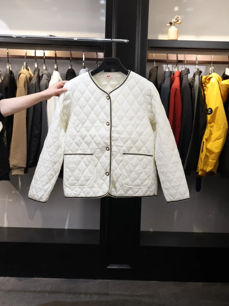 

Faionable Lightweight Cotton Jaet round Ne Women's Sle Ele Chic Winter Coat Casual Comfortable Long Sve Coat